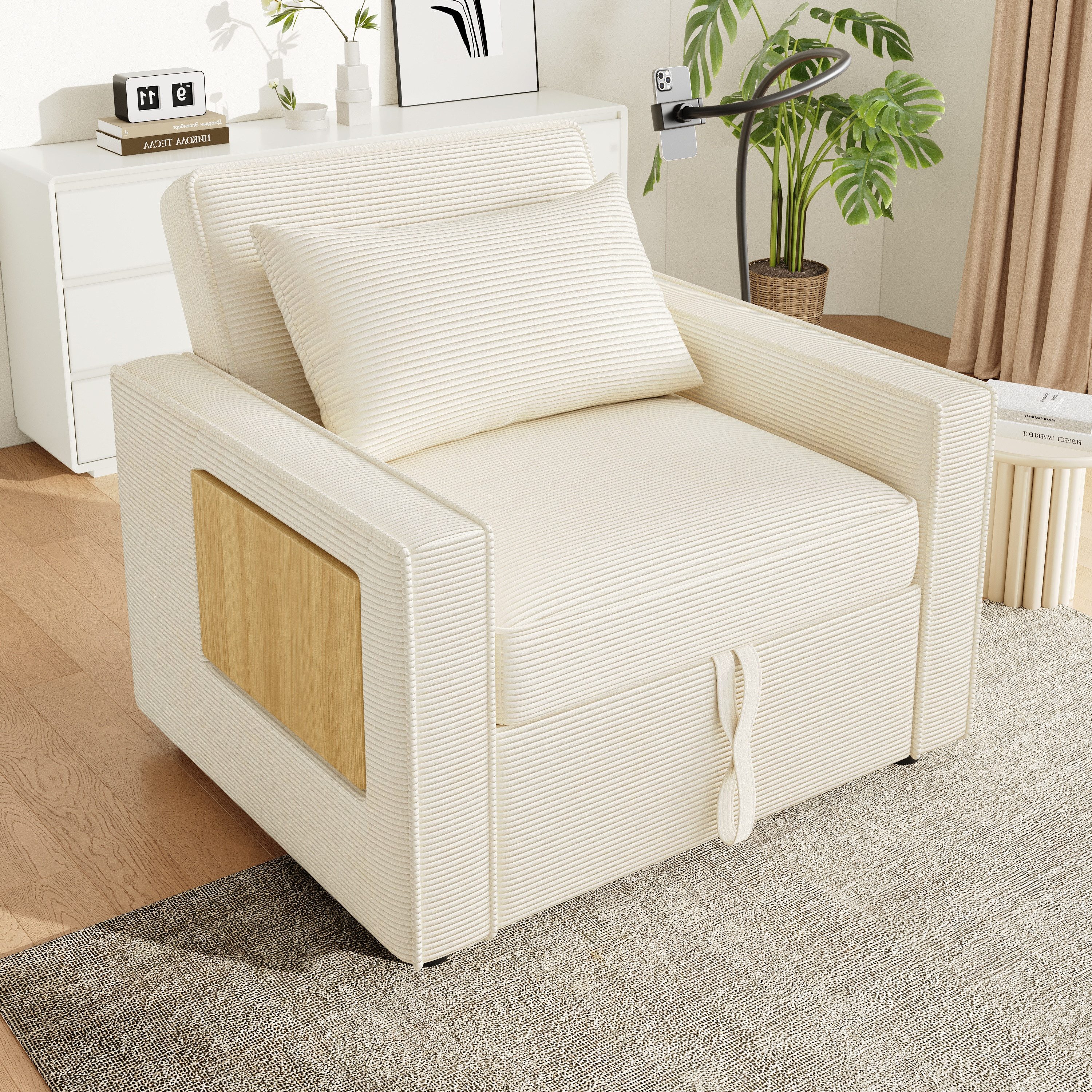 Merax Schlafsofa klappbar Sofabett Einzelsofa mit USB- & Type-C-Anschluss, günstig online kaufen