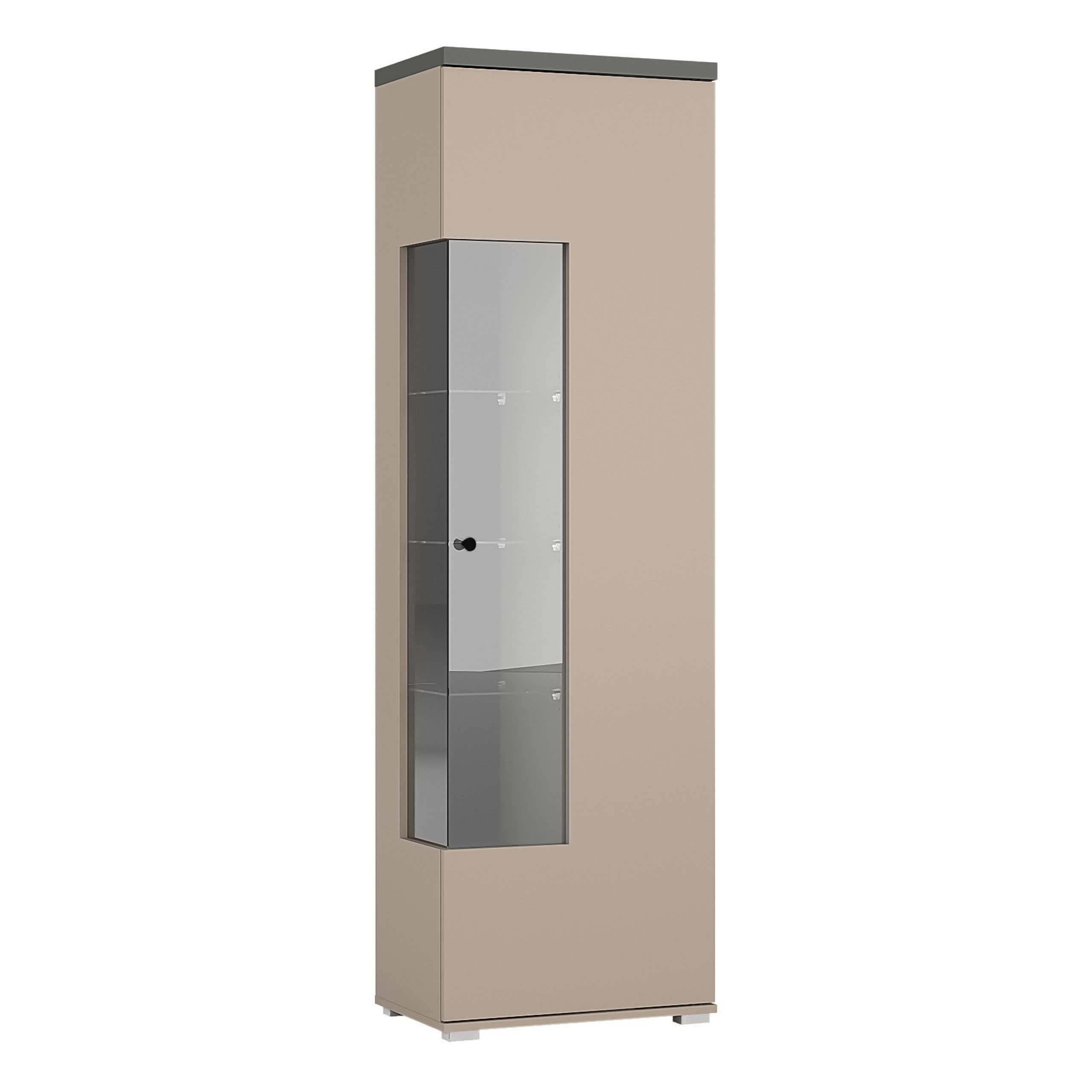 Masseno Glasvitrine Vitrinenschrank SERENITA 180 x 55 cm gelb