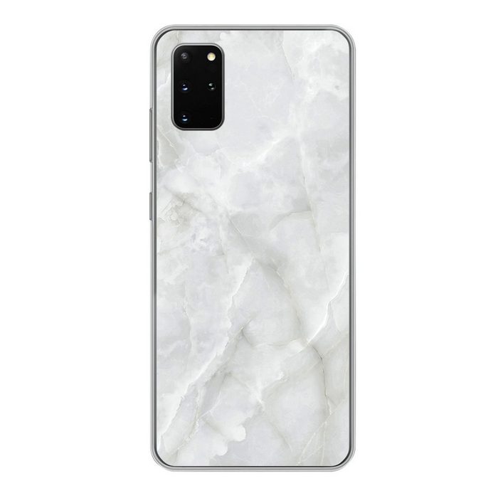 MuchoWow Handyhülle Marmor - Weiß - Muster - Stein - Marmoroptik Phone Case Handyhülle Samsung Galaxy S20 Plus Silikon Schutzhülle