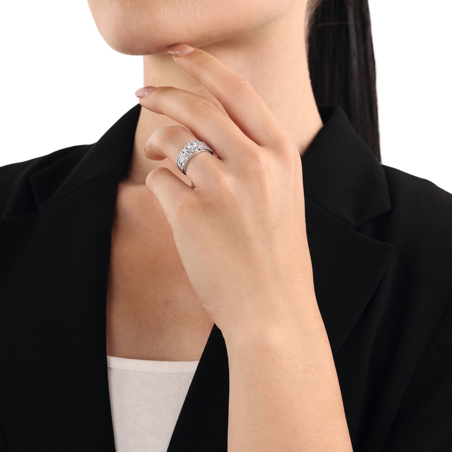 Amor Fingerring, mit Zirkonia (synth)