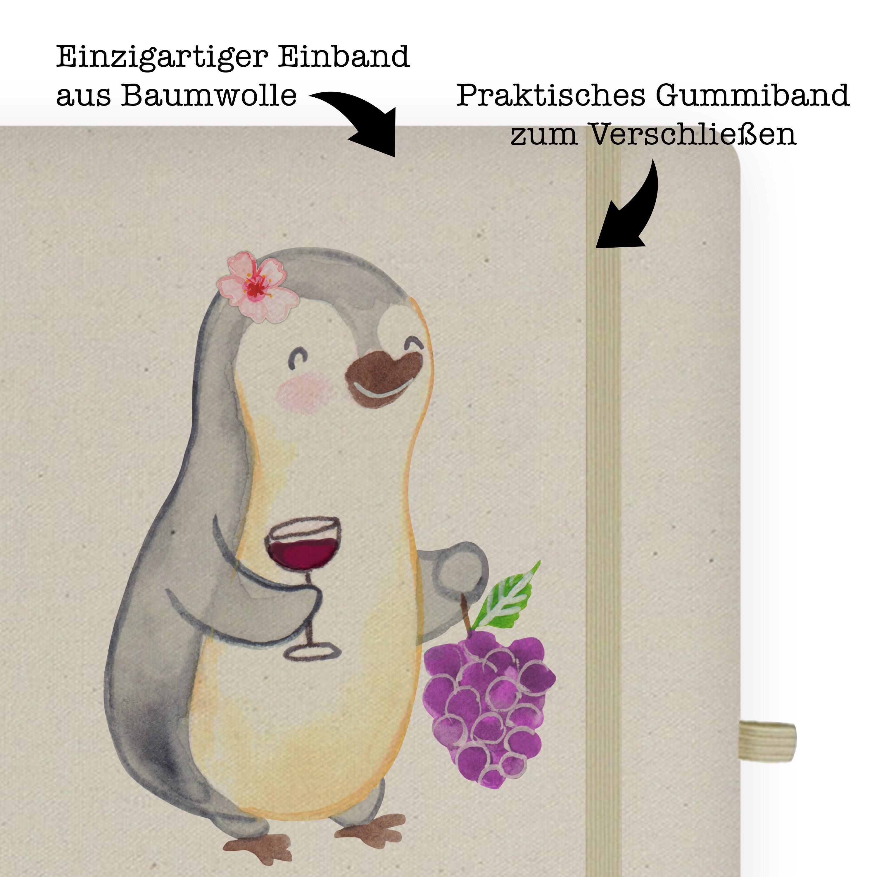 mit Panda Kollege, Geschenk, - Noti Notizbuch Weinhändlerin Panda Mr. Herz & & Mr. - Transparent Mrs. Beruf, Mrs.