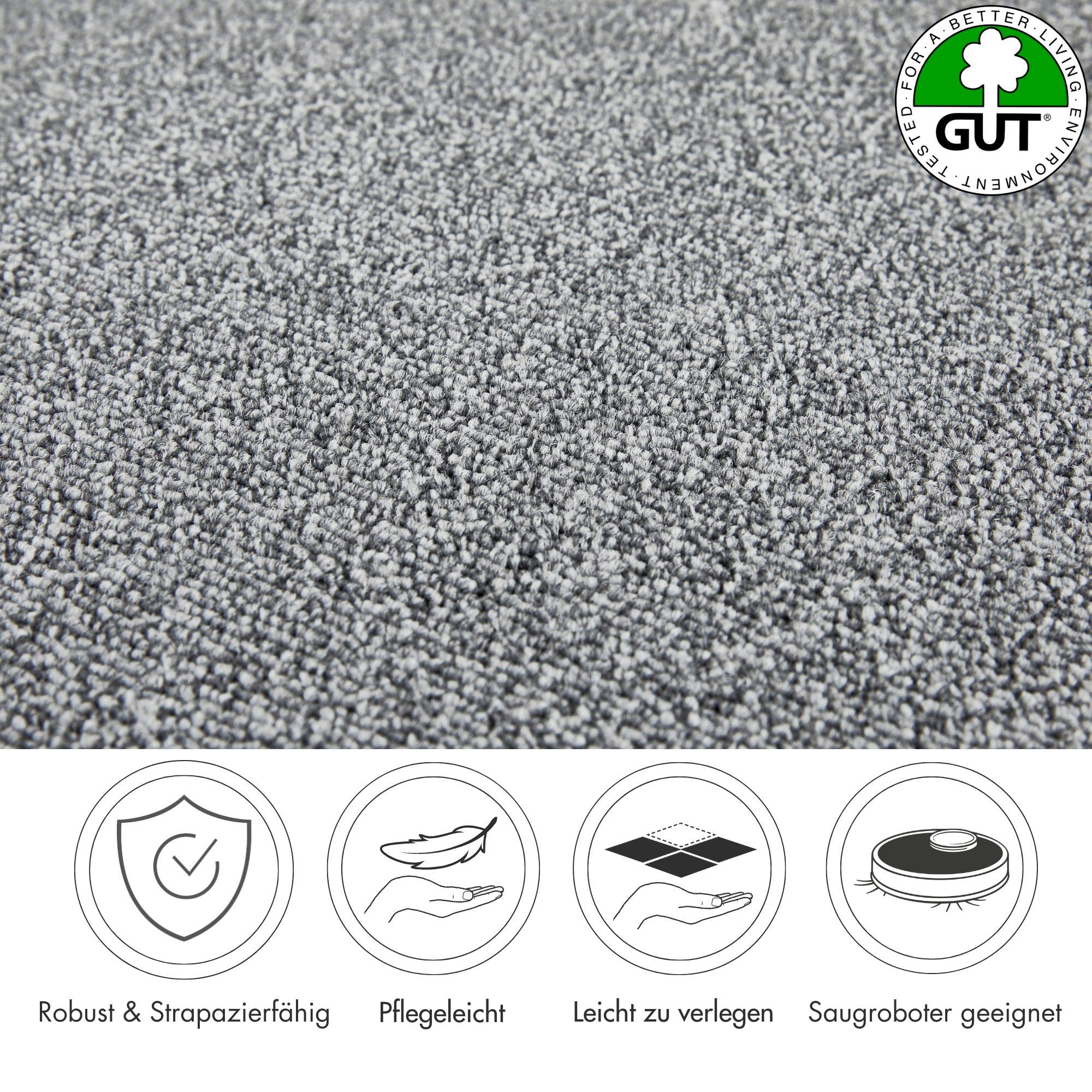Andiamo Teppichboden Matz, Schlinge, Gesamthöhe 6 mm, Luxusklasse LC1, rechteckig, meliert, Breite 400 cm oder 500 cm, strapazierfähig & pflegeleicht