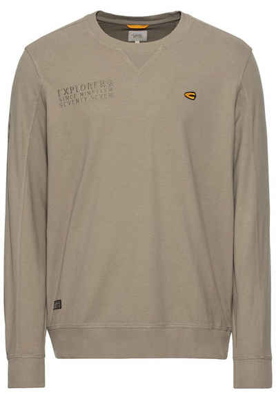 camel active Sweatshirt mit Logo-Bade und Stickereien