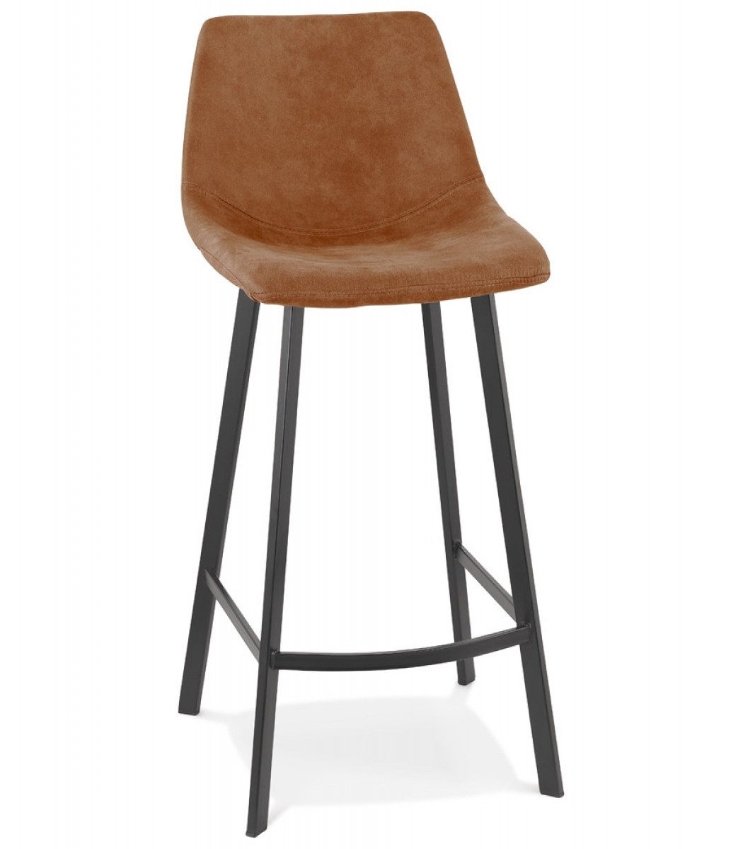 Barhocker Mittelhoher Snackhocker FUJI MINI Metall Mikrofaser 43x50,5x90 cm