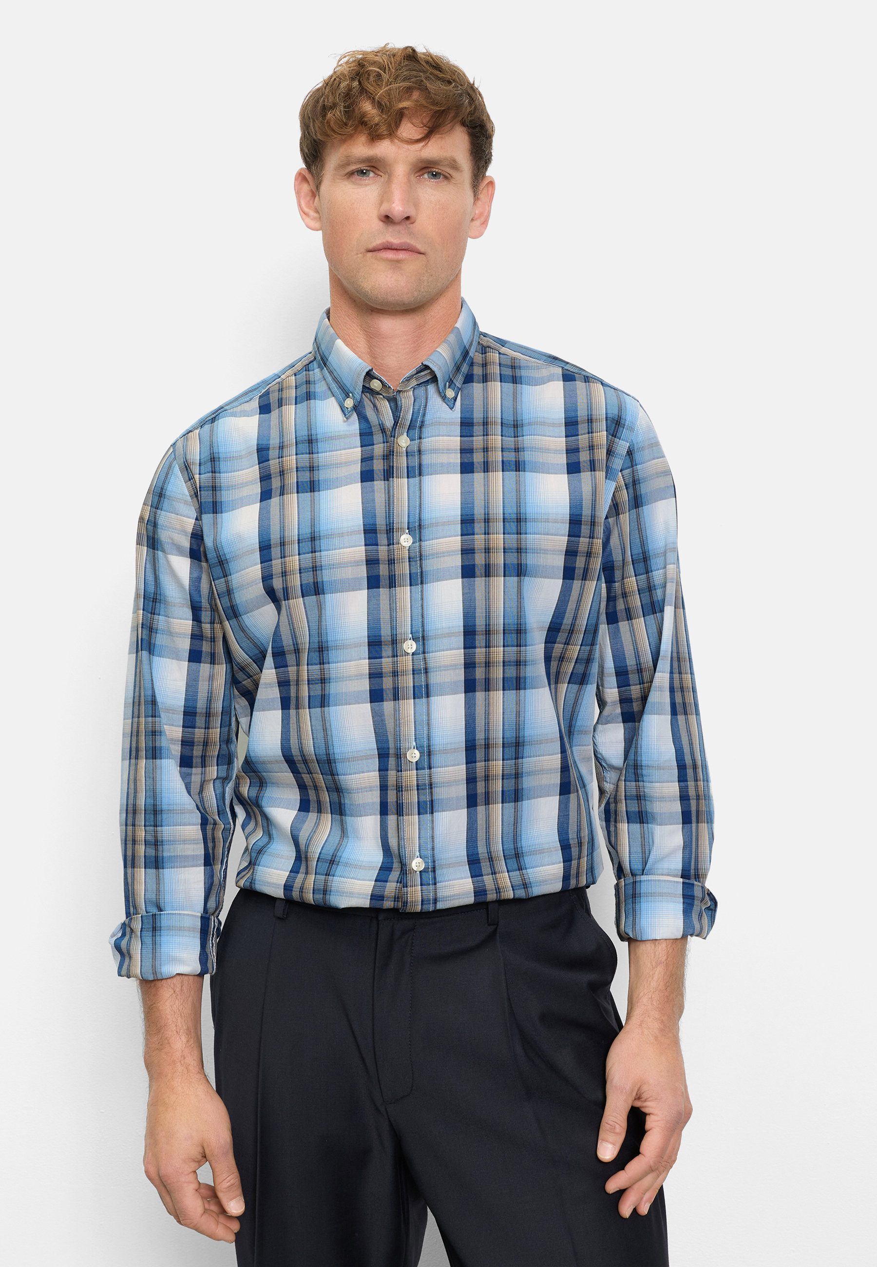 Langarmhemd OLYMP Casual, regular fit, Button-down