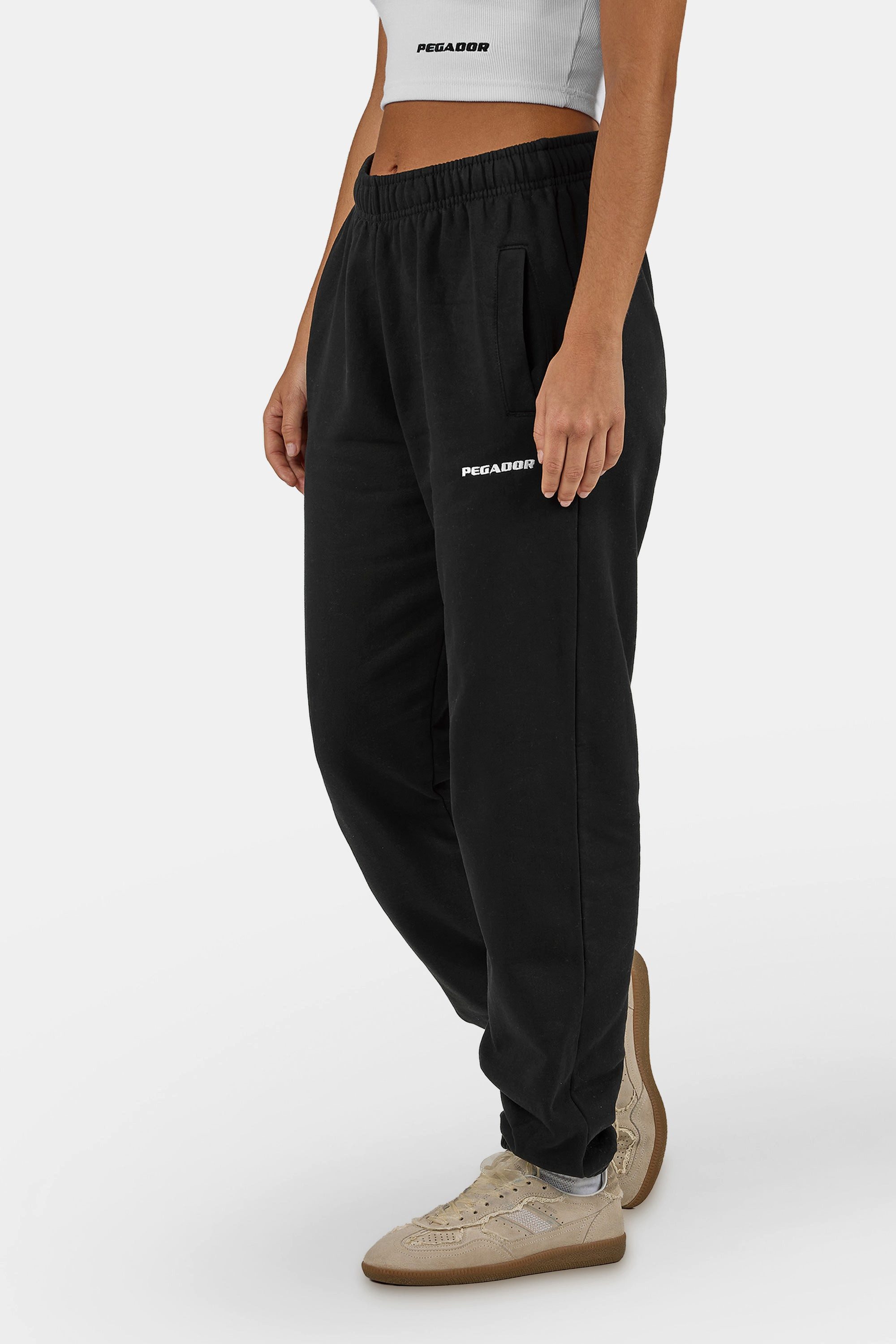 PEGADOR Sweathose Villa High Waisted Sweat Pants Baumwollmischung, regular fit