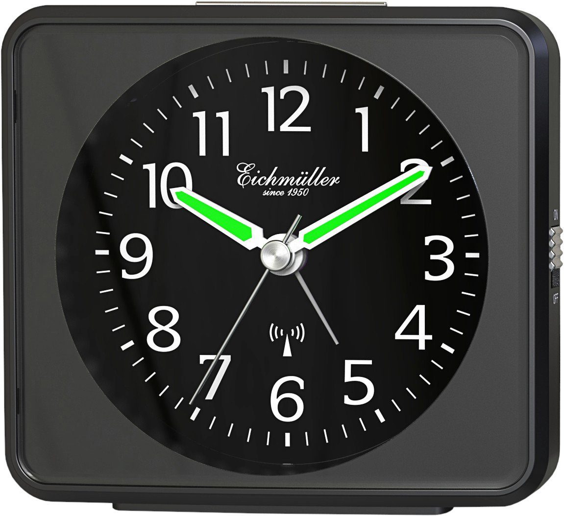 Eichmüller Funkwecker 9892-10 – Präziser analoger Wecker mit ansteigendem Weckton, sehr gut ablesbar