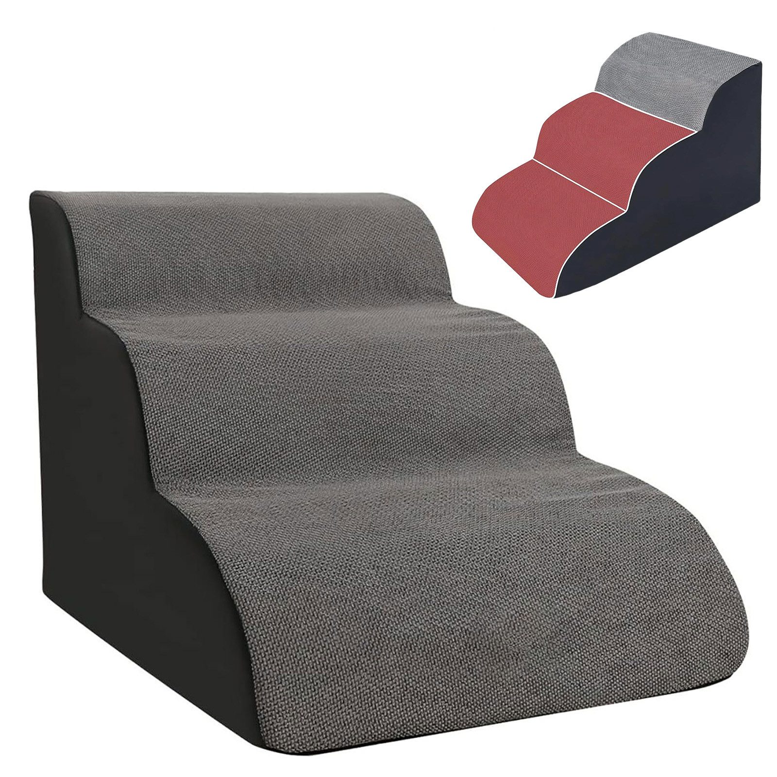 REDOM Hunderampe Hundetreppe tragbare Haustiertreppe (klappbare mit rutschf günstig online kaufen