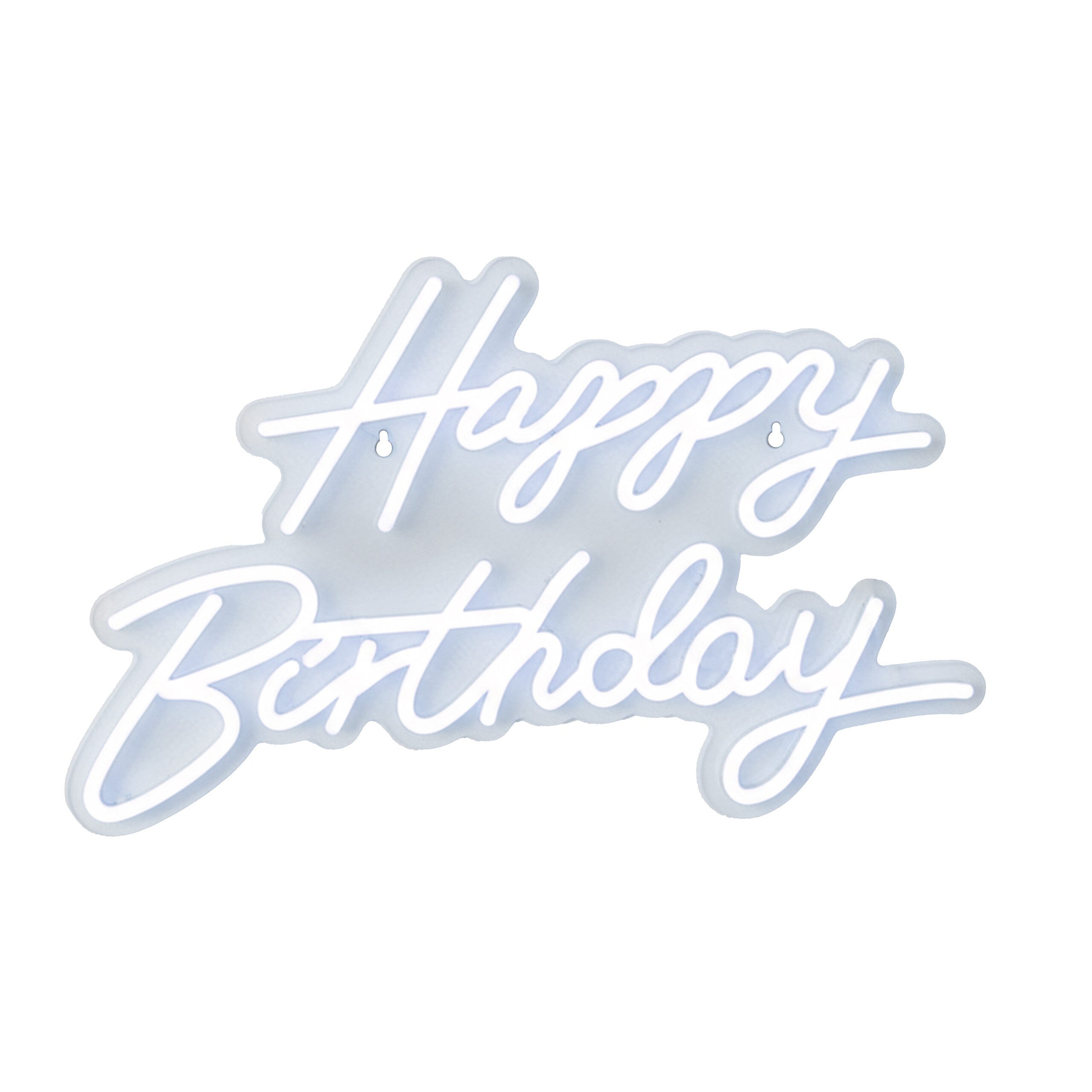 relaxdays Deko-Schriftzug LED Schild Happy Birthday (1 St), kaltweiß