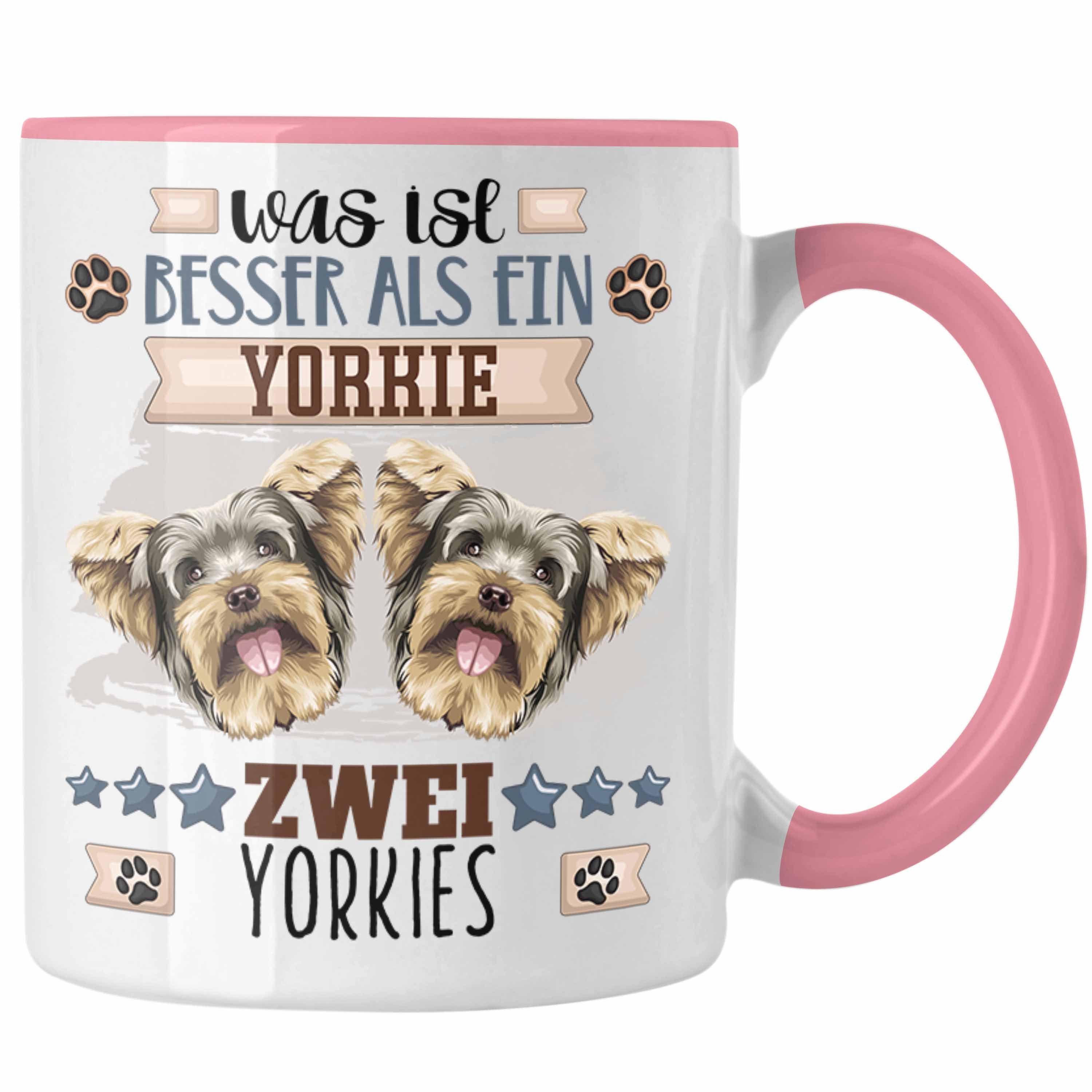 Was Tasse Yorkie Tasse Geschenkidee Rosa Besitzer Spruch Be Geschenk Trendation Lustiger Ist