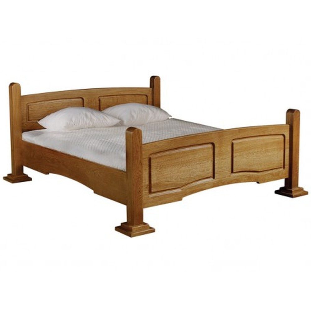 Xlmoebel Holzbett Antikes Doppelbett aus Holz mit nostalgischem Charme (1-tlg., Bett), Hergestellt in Europa