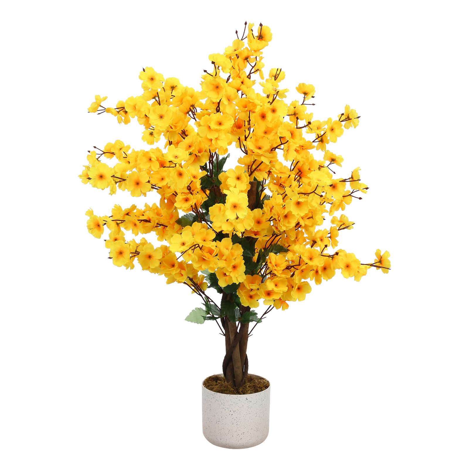 Kunstbaum Künstliche Pflaumenblüten 90/120/150cm Realistische Kunstblumen-Zweige, GarveeMore, Höhe 90 cm, Kunstpflanze für Zuhause, Hochzeit & Büro