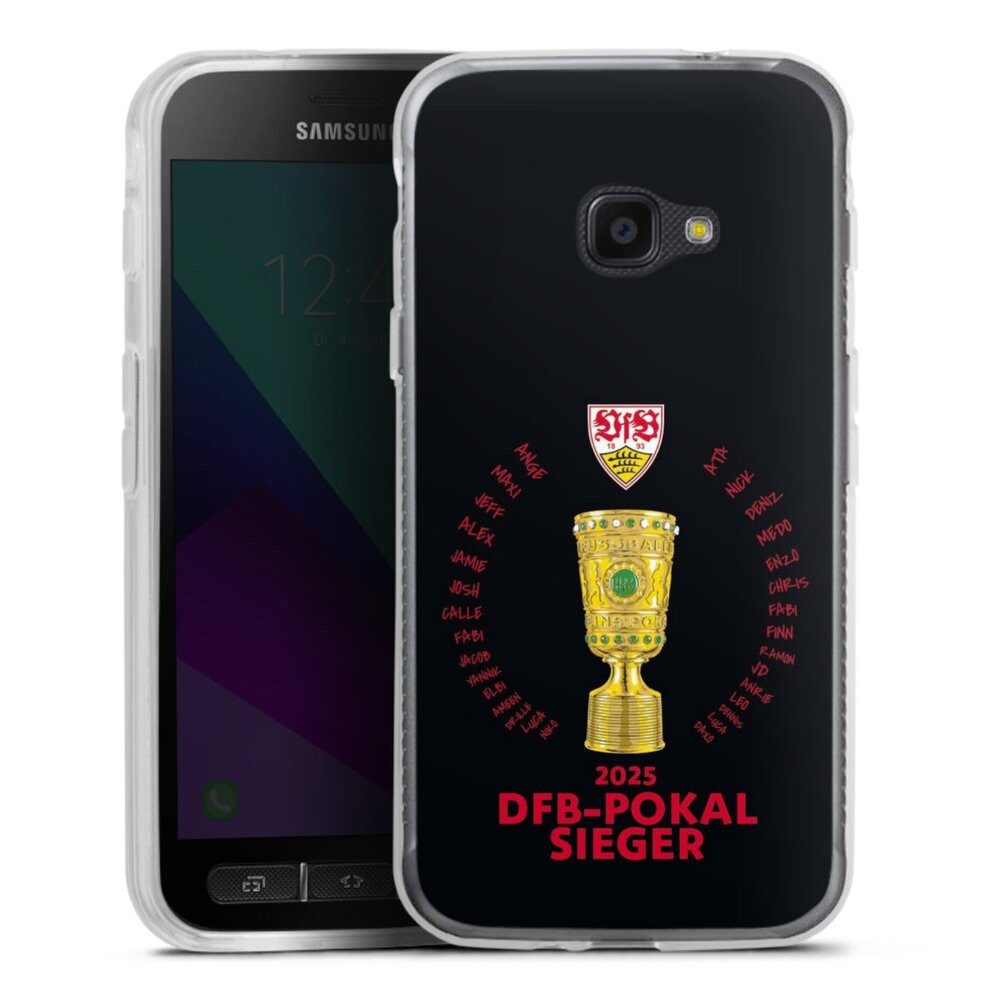 DeinDesign Handyhülle VfB Stuttgart Pokal Offizielles Lizenzprodukt, Samsung Galaxy Xcover 4 Silikon Hülle Bumper Case Handy Schutzhülle