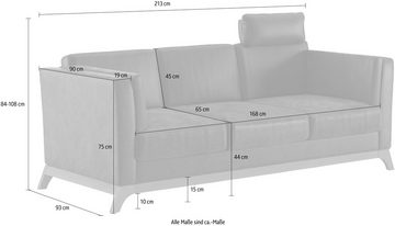 Home affaire 3-Sitzer Viva, mit Holzrahmen aus Buche