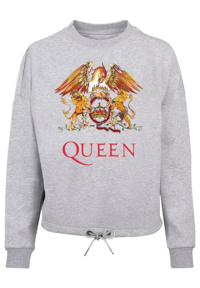 F4NT4STIC Sweatshirt Queen Classic Crest Print, Weit geschnittenen Ärmel  und Kordelzug am Bündchen