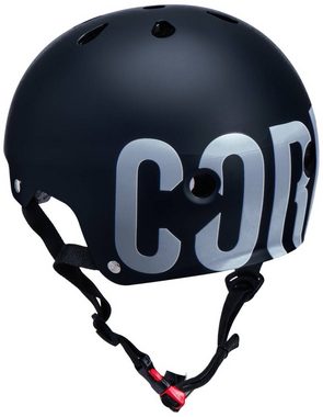 Core Action Sports Protektoren-Set Core Stunt-Scooter Skate Dirt Helm Schwarz/Logo Weiß XS/S (48-54cm)