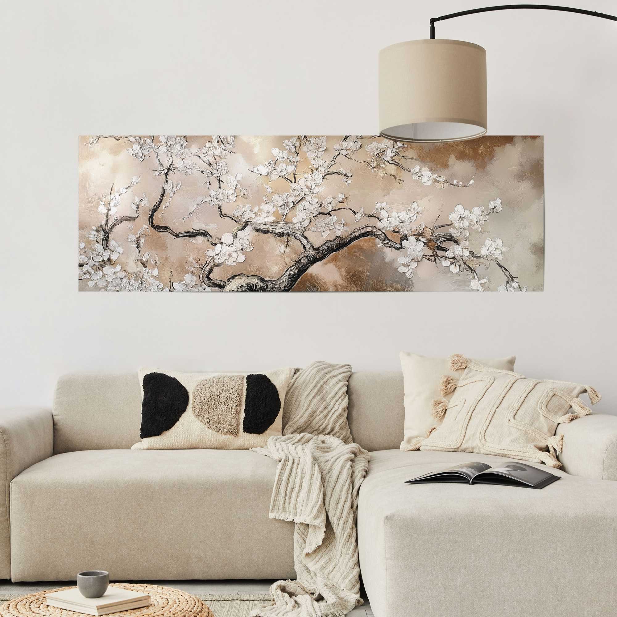 Reinders! Poster Rustikale Blumen, Wohnzimmer - Beige - 170 gr. Papier - Bl günstig online kaufen