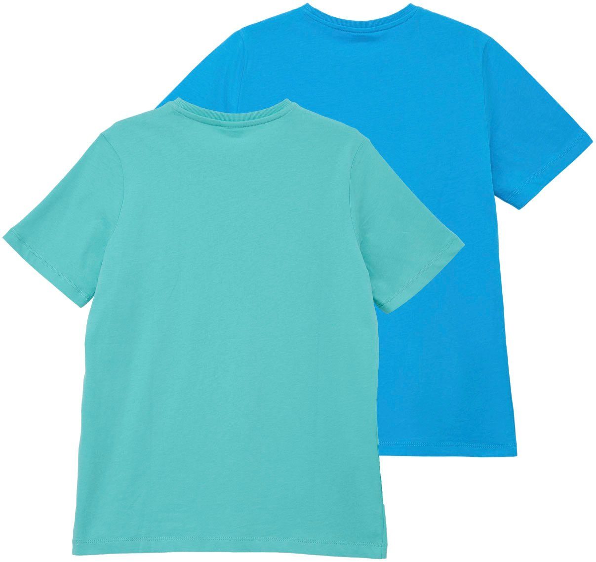 Jungs blau/grün Junior s.Oliver (2-tlg) T-Shirt für