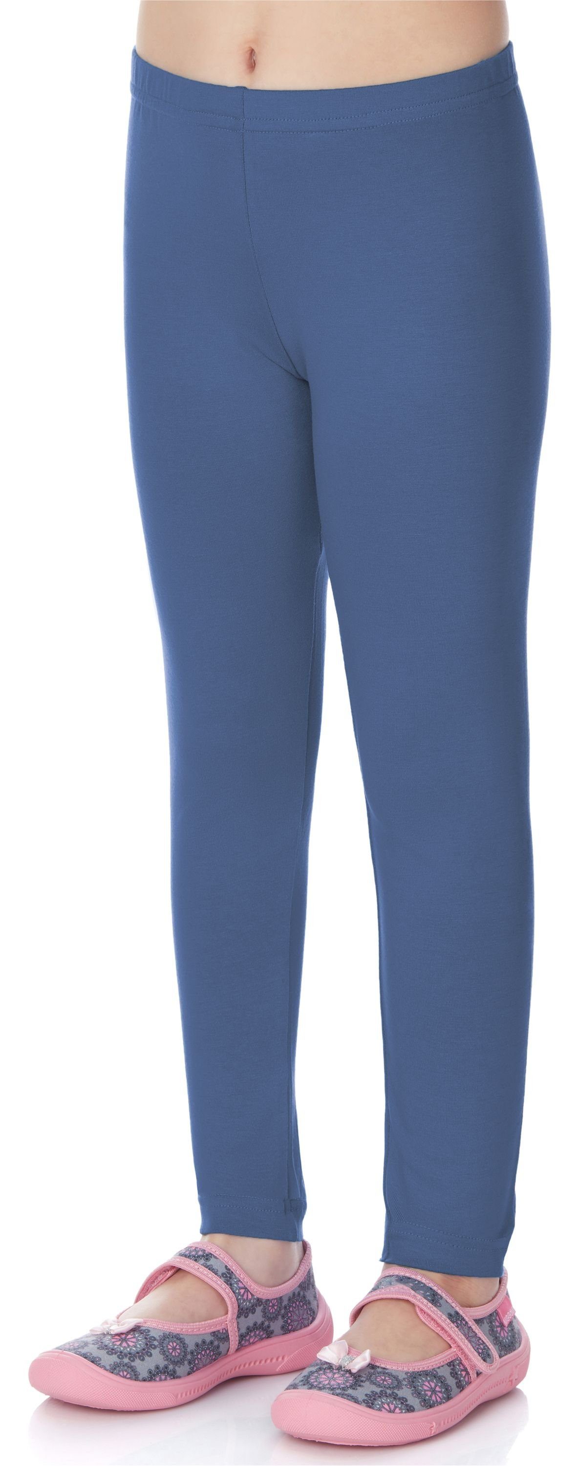 aus elastischer Lange Mädchen Leggings MS10-130 Merry Leggings Style Viskose Jeans Bund (1-tlg)