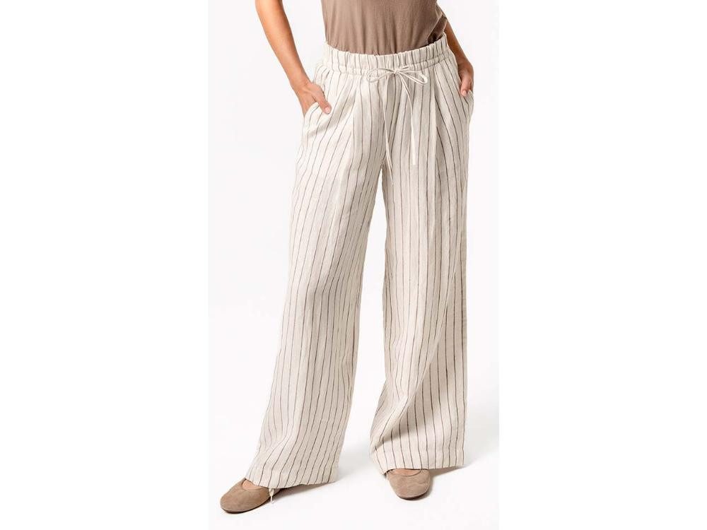 LIVING CRAFTS Stoffhose Living Crafts Damen-Hose 'TAKARA' mit Bindebändche