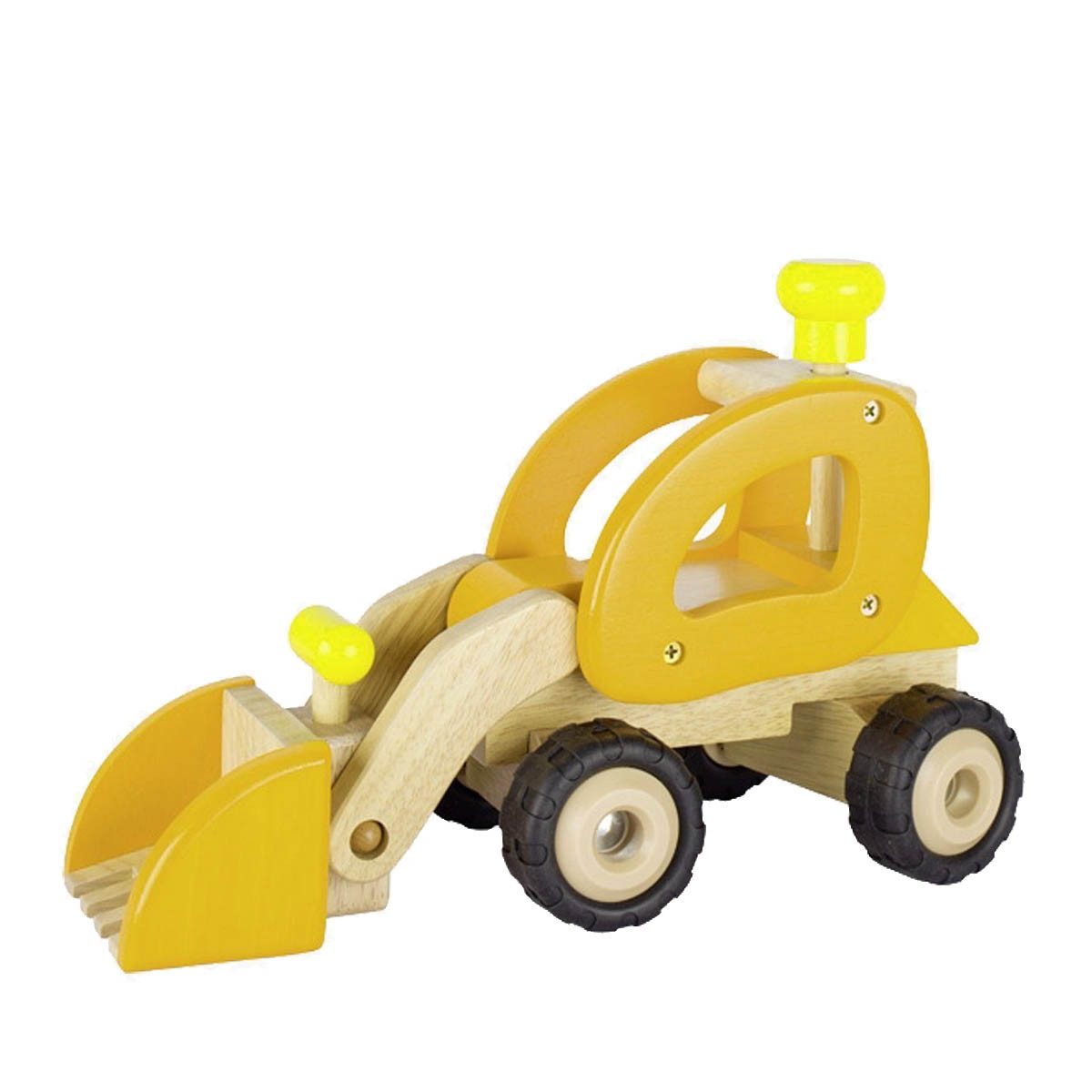 goki Spielzeug-Baumaschine Radlader, goki, (packung, 1-tlg., set), mit beweglichen Schaufel und lenkbar