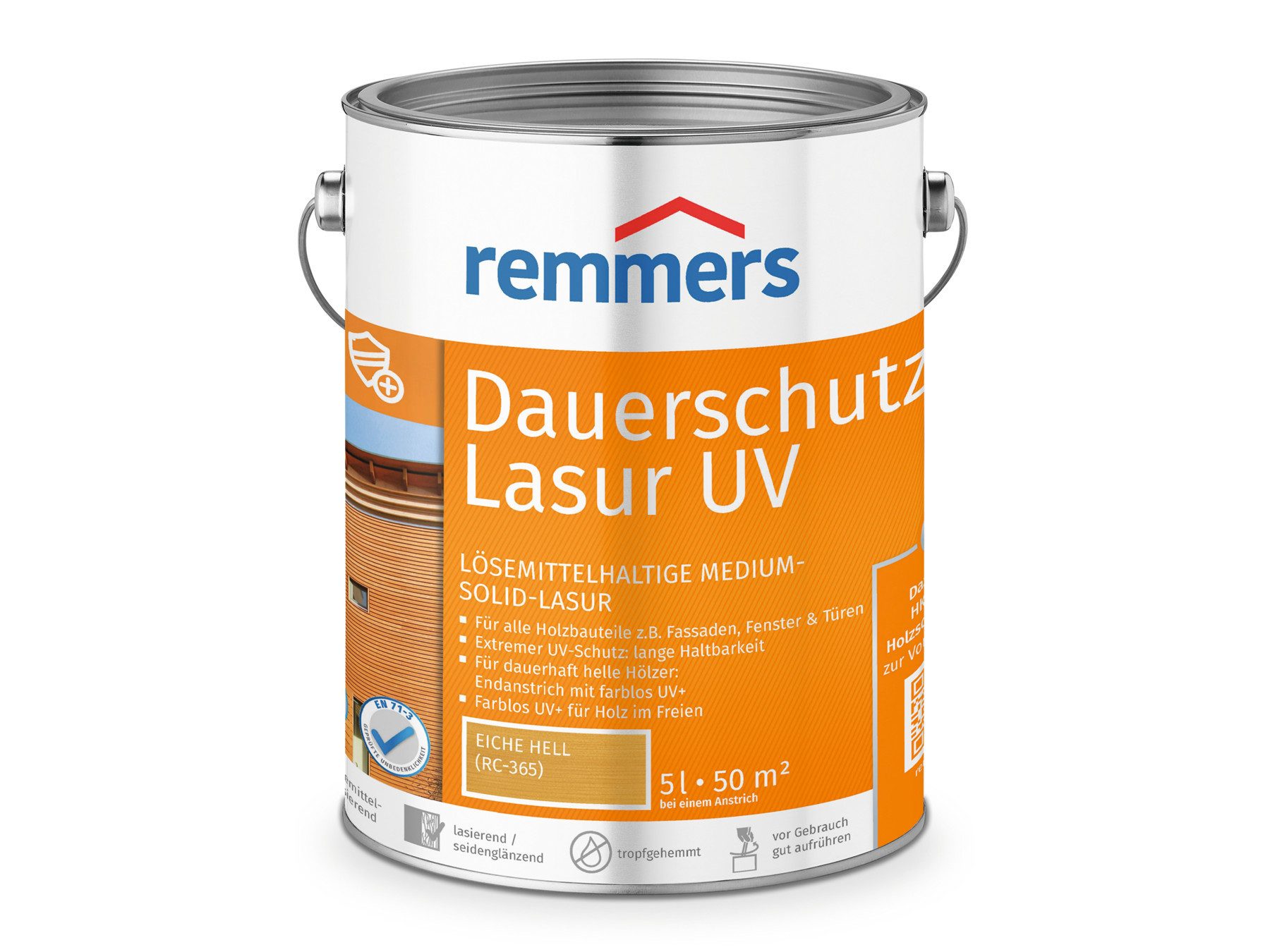 Remmers Holzschutzlasur Dauerschutz-Lasur UV 5 Liter, farblos UV+, blockfest, wetterbeständig