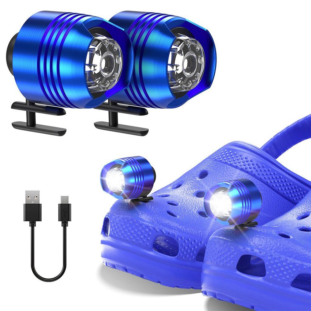 zggzerg LED Scheinwerfer 2 Stück Scheinwerfer Kompatibel für Croc,Headlights for Clogs Blau