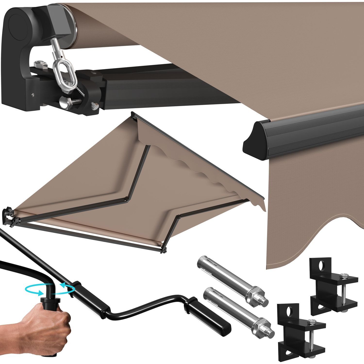 KESSER Gelenkarmmarkise Markise Sonnenschutz Gelenkmarkise Terrassenmarkise inkl Wandhalterung