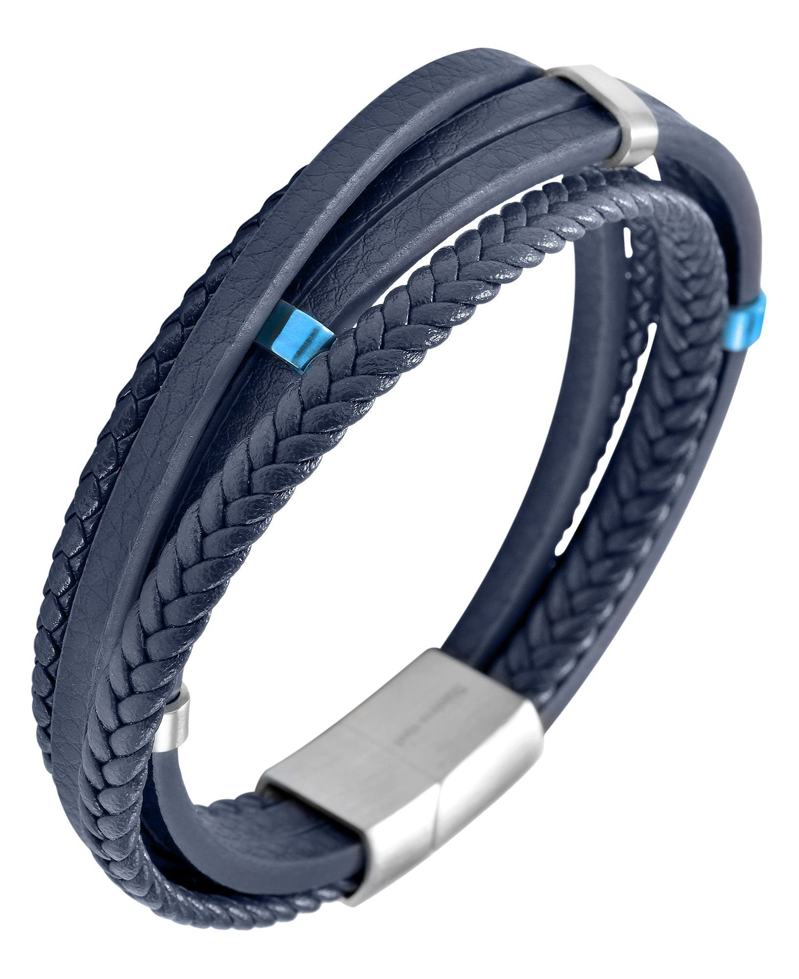 Blau AKZENT Matthijs Lederarmband (einzeln)