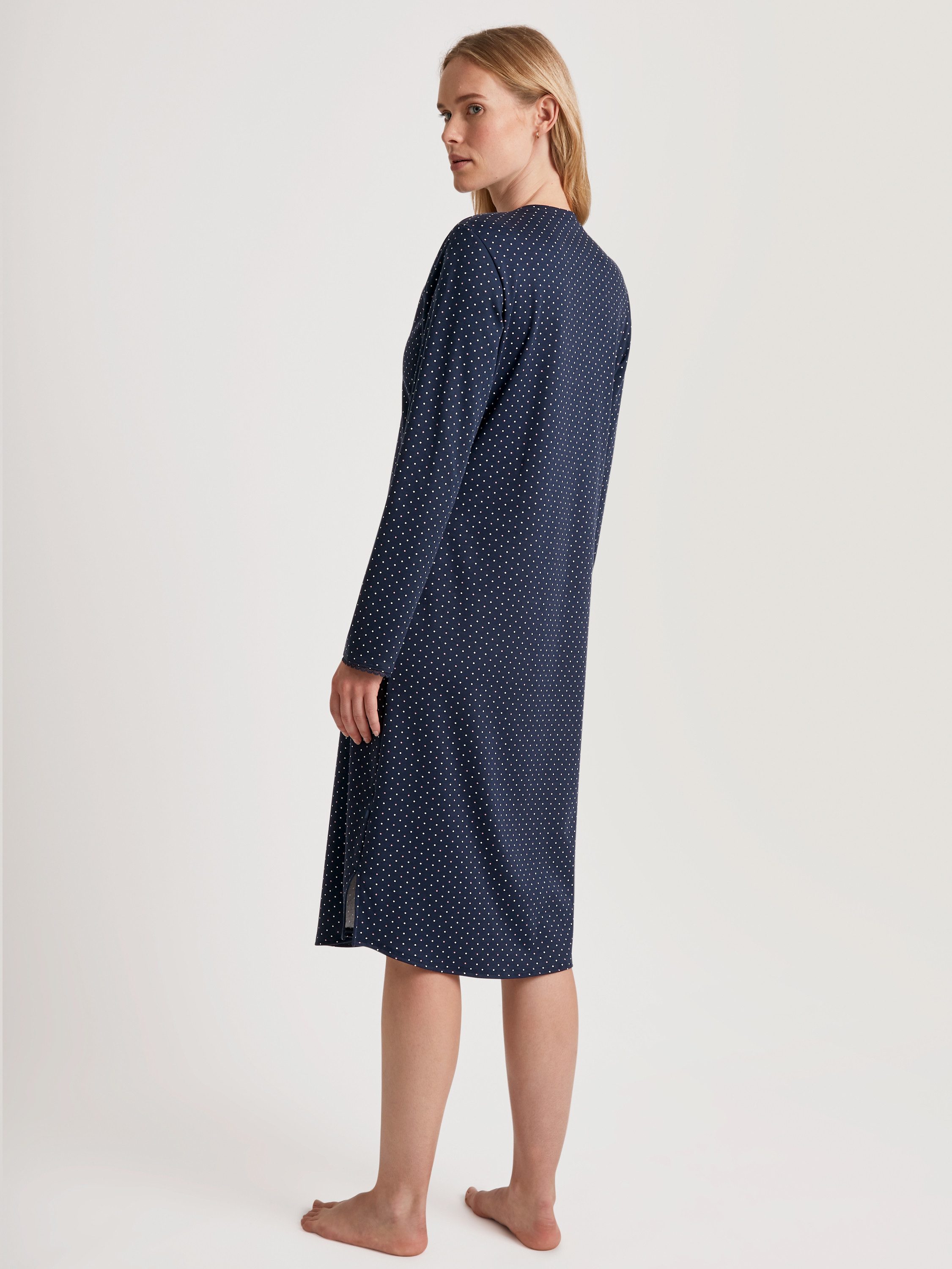 CALIDA Nachthemd Midnight Dreams Damen (1-tlg) Länge 110cm, aus 100% dicker Baumwolle