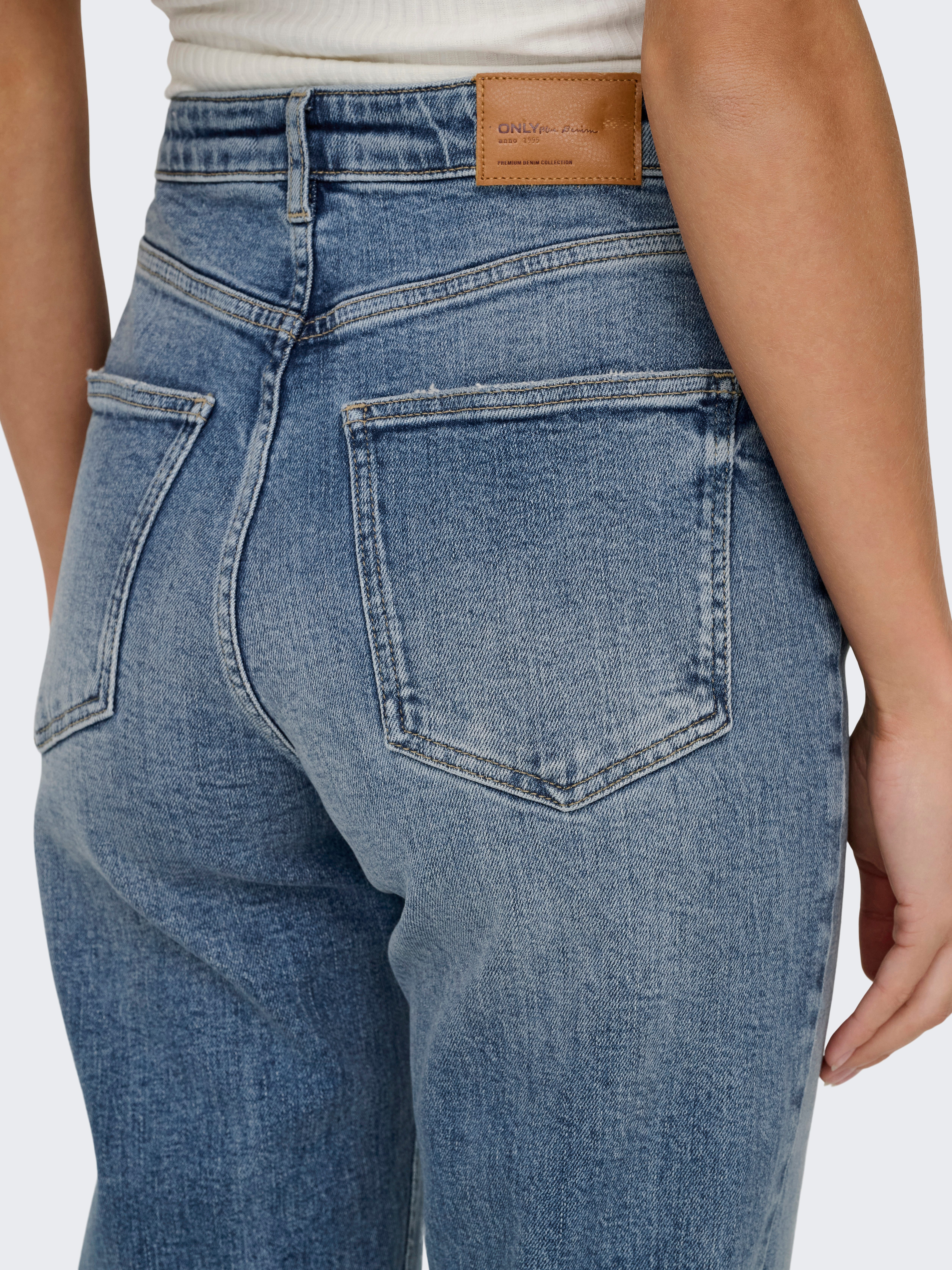 ONLY Bootcut-Jeans ONLJUICY HW FLARED DNM DOT023 NOOS Baumwollmischung, bootcut fit, high waist