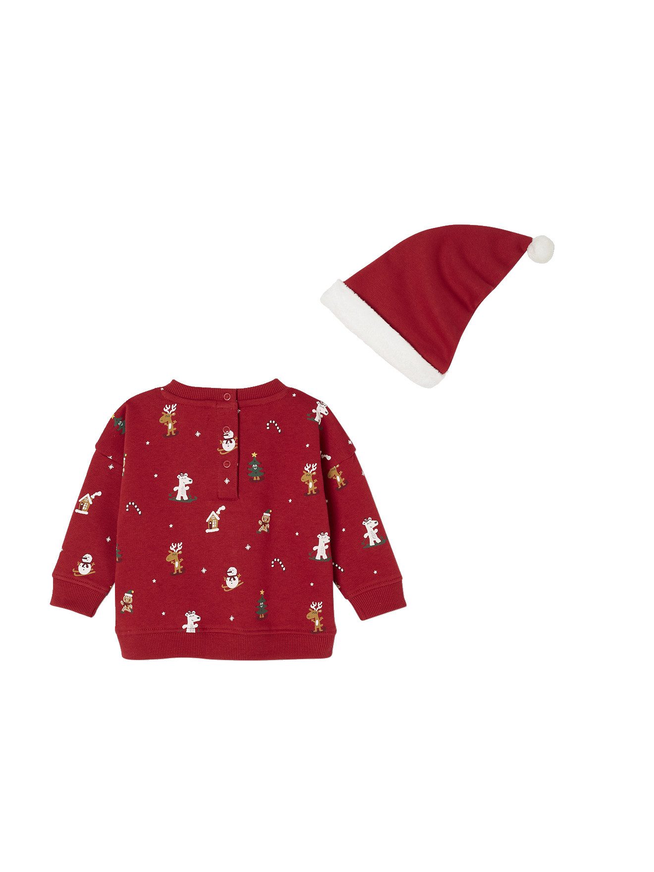 vertbaudet Sweatshirt Baby Weihnachts-Geschenkset: Sweatshirt & Mütze – Bild 3 von 5