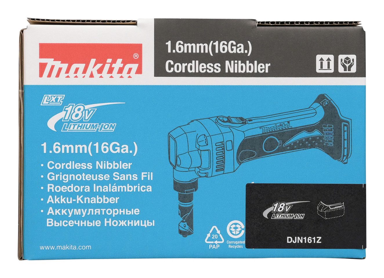 Makita Akku-Knabber DJN161Z, 18 V in V