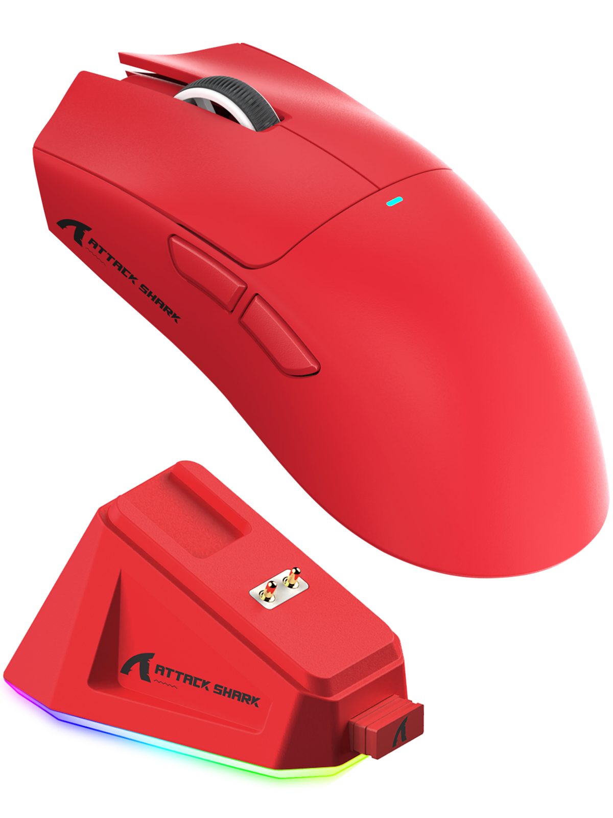ATTACK SHARK X11 Kabellose Gaming-Maus mit Magnetischer Ladestation Gaming-Maus (2.4G, Bluetooth, kabelgebunden, 1000 dpi)
