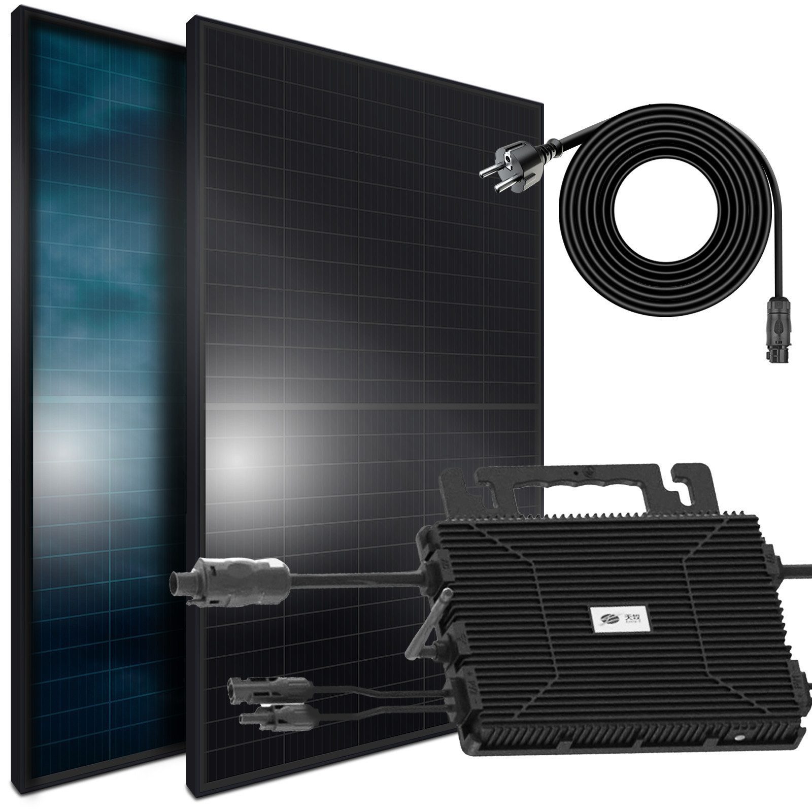 Balkonkraftwerk 1196W/800W komplett Steckdose