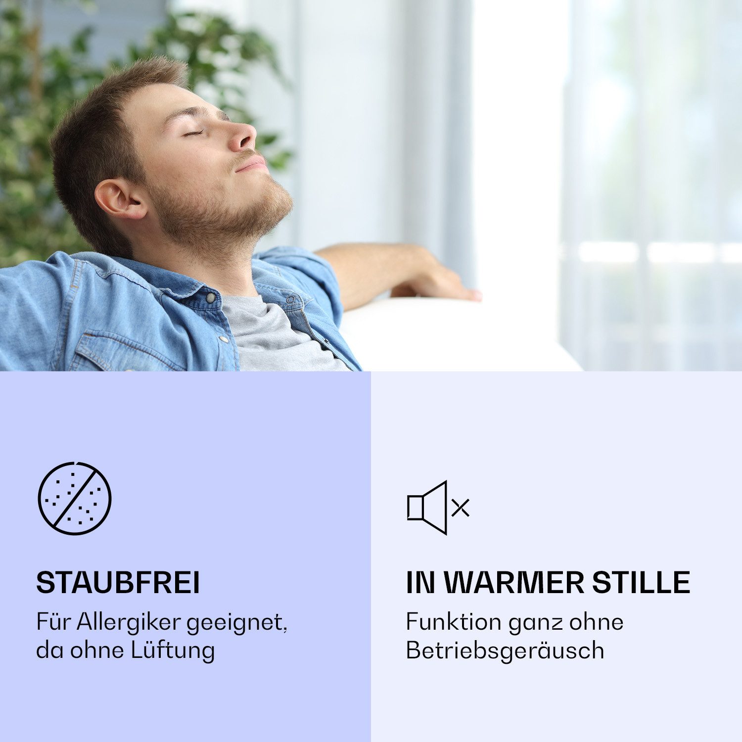 Klarstein Heizkörper Wondersky, elektrischer Infrarot Heizung mit Thermostat Wärmestrahlung