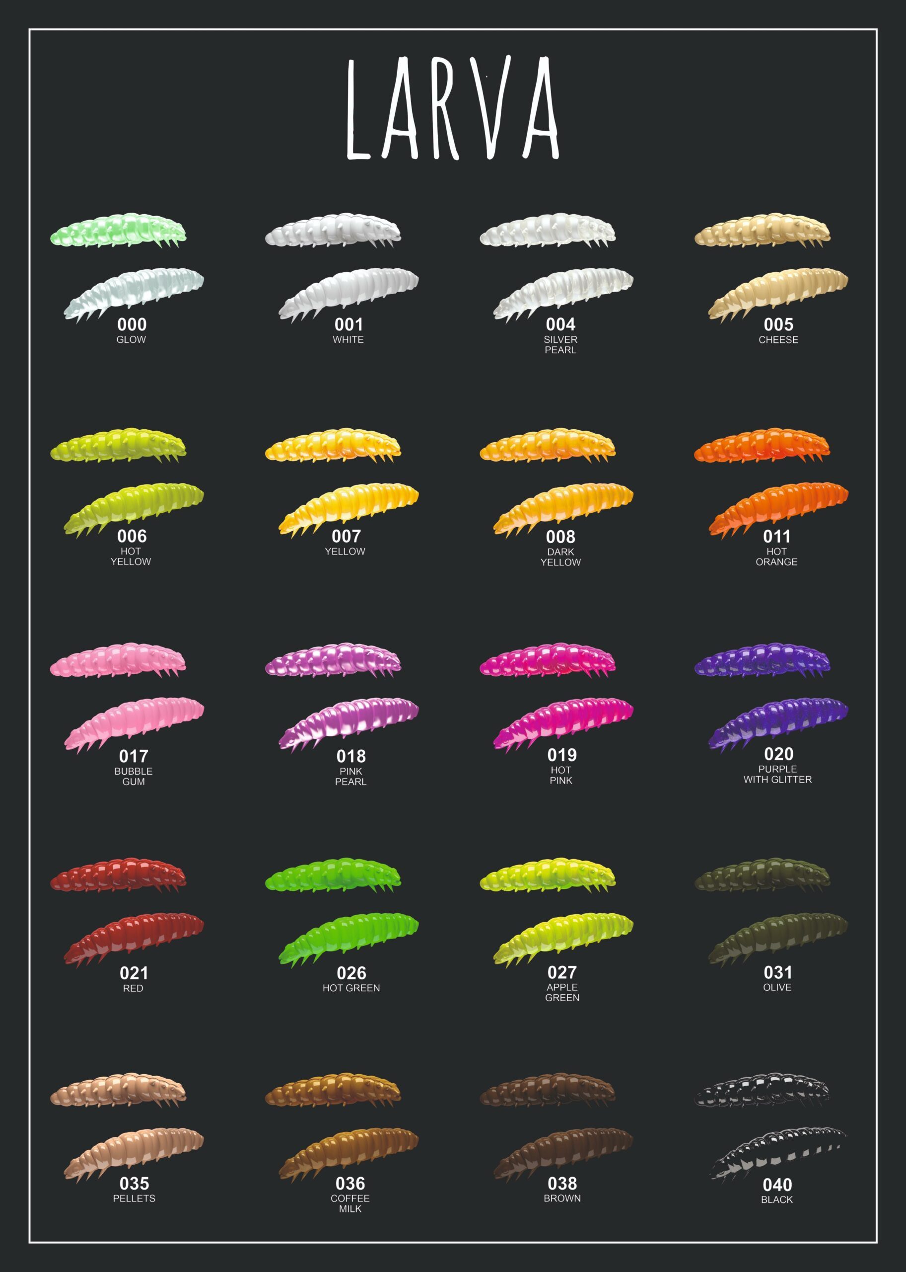 Libra Lures Kunstköder LIBRA LURES LARVA 35mm - Käse - Forelle Larve Angeln Gummi 12 St., (Spar-Set), Tolle Farbe und sehr Detailgetreu