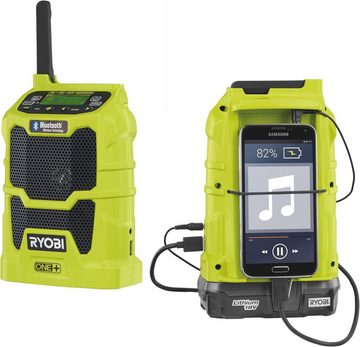 Ryobi Bluetooth 18V ONE+ Baustellenradio (AM / FM - Radio, ohne Akku und Ladegerät)