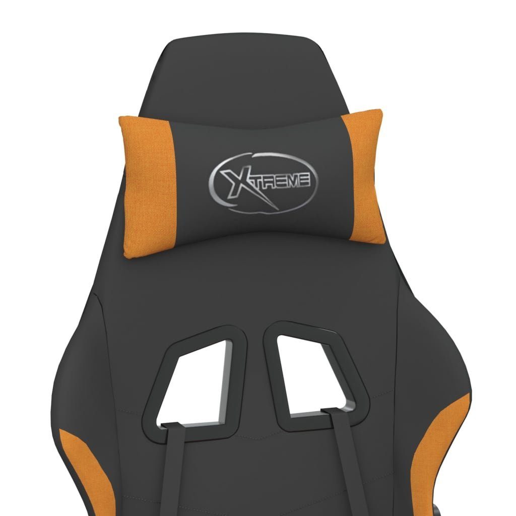 furnicato Gaming-Stuhl mit Massage Fußstütze Schwarz Orange St) & (1 und Stoff