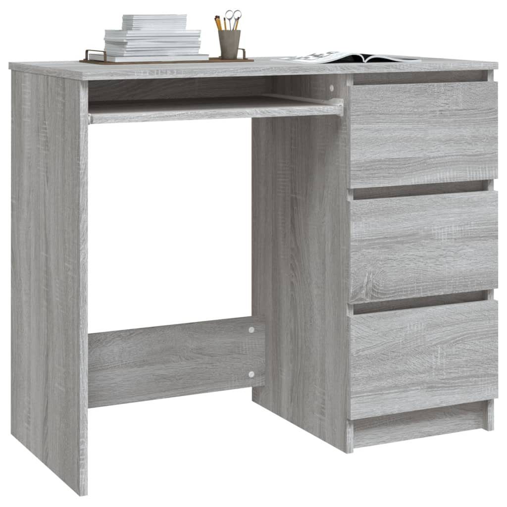 Sonoma cm Holzwerkstoff Grau furnicato 90x45x76 Schreibtisch