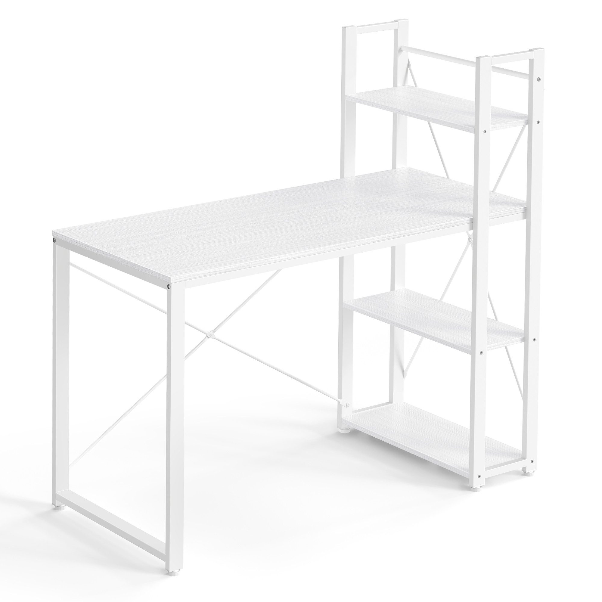 VASAGLE Schreibtisch Computertisch, 120 / 137,2 cm, mit Regalböden rechts o günstig online kaufen