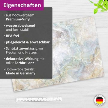 cover-your-desk.de Schreibtischunterlage abwaschbar - Marmor in bunten Farben - premium Vinyl - Made in Germany
