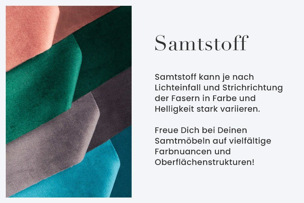 riess-ambiente Esszimmer grün AMAZONAS Metall schwarz, / · · Stuhl Samt · Retro