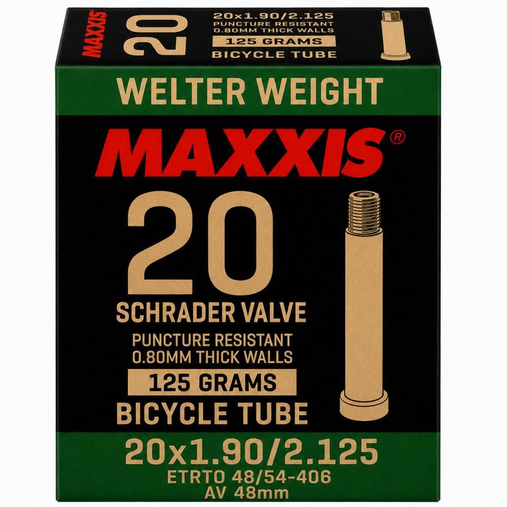 Maxxis Fahrradschlauch Maxxis WelterWeight Schlauch 20 x 1,50-2,50 Zoll - 40/63-406, AV 48 mm