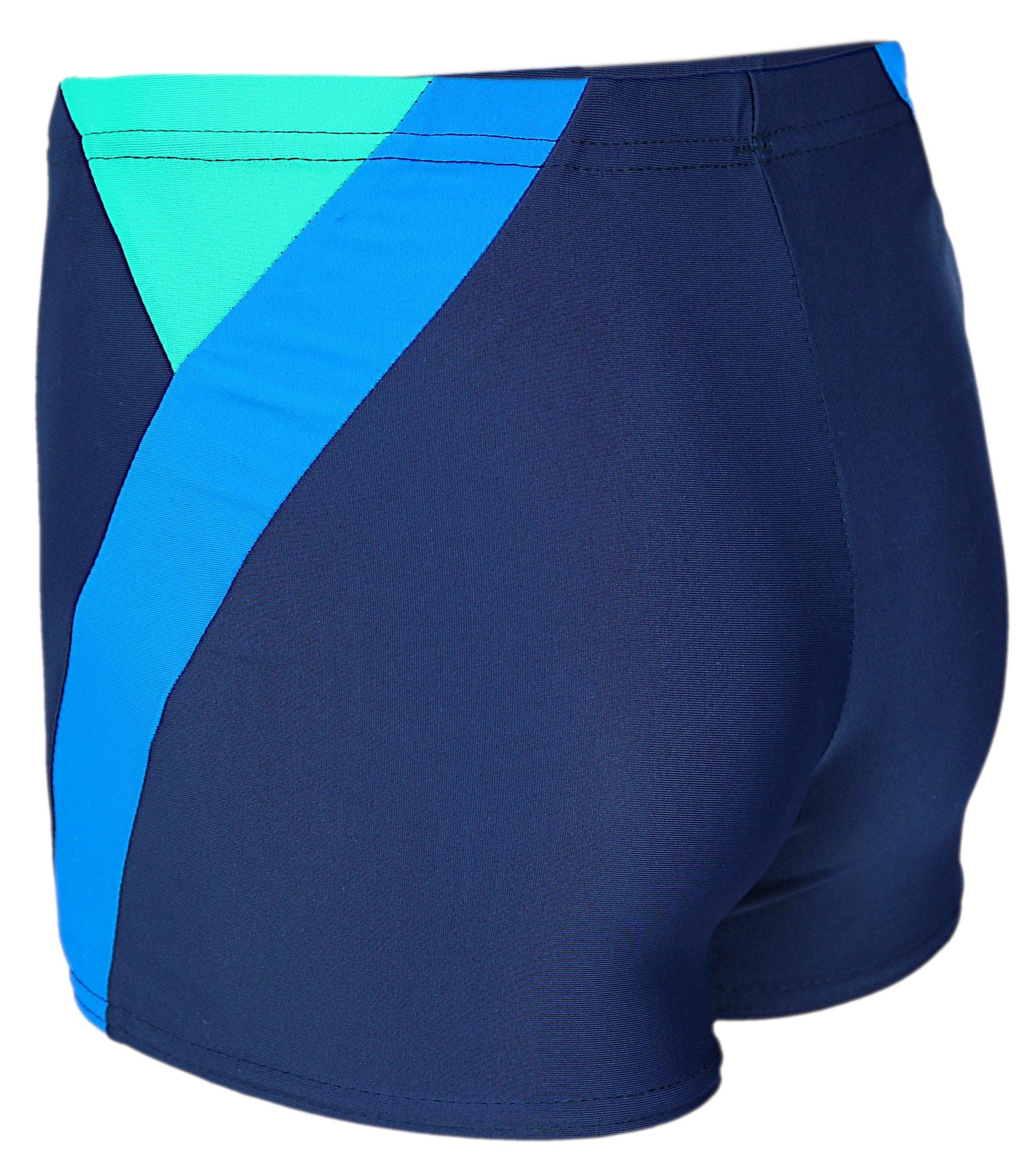 Badehose mit Badehose Aquarti Gestreift Motiven Aquarti 020 Dunkelblau/Blau/Grün Jungen