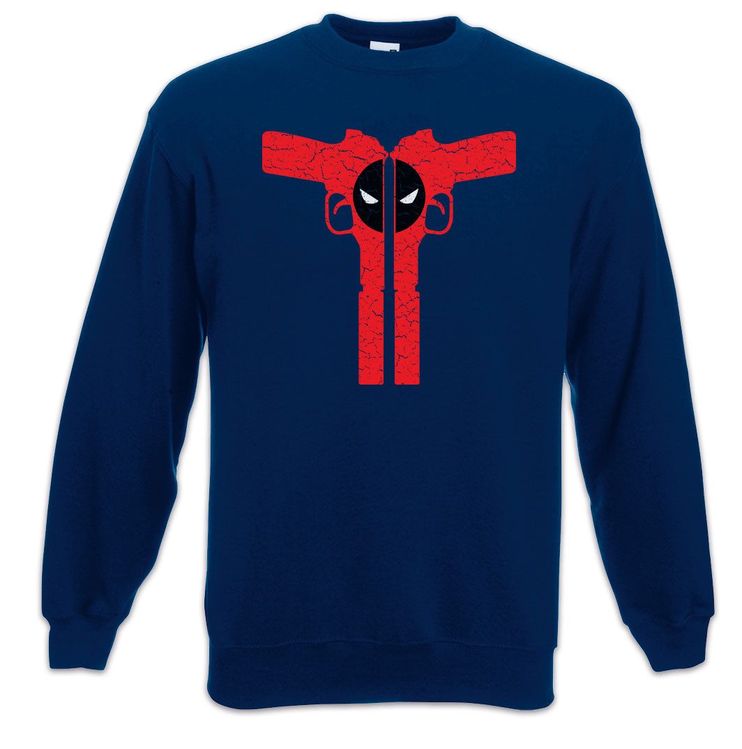 Urban Backwoods Sweatshirt Mutant Gun Silencer Sweatshirt Vigilante Skull Punisher Logo Symbol (1-tlg) Sign Superhero Deadpool Superheld