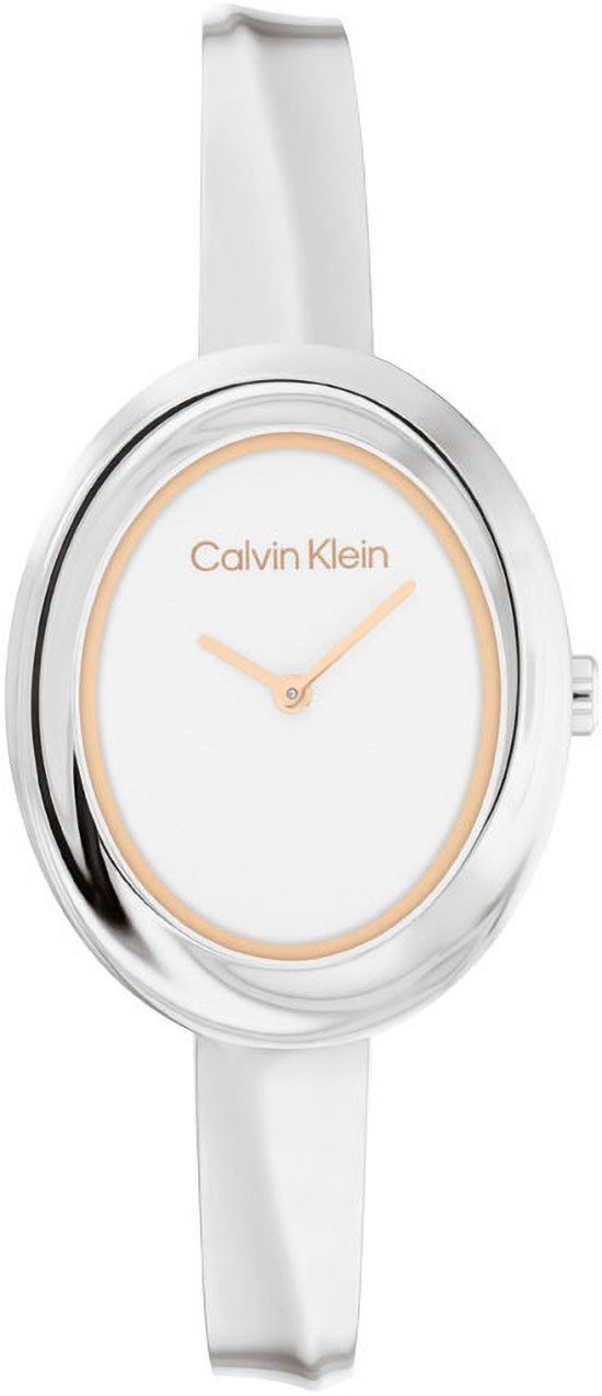 Calvin Klein Quarzuhr Twisted Bezel 25100055, Armbanduhr, Damenuhr, Edelsta günstig online kaufen