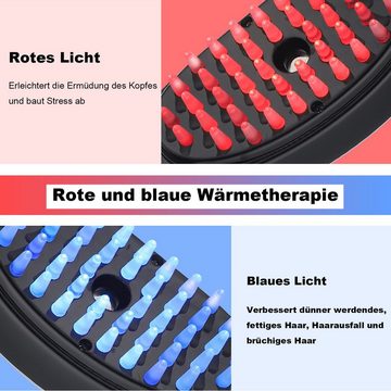 Scheiffy Massagegerät Haarbürste, Phototherapie Kopfmassage Kamm für Haarwachstum, Haarbürste ohne Ziepen, Anti Haarausfall