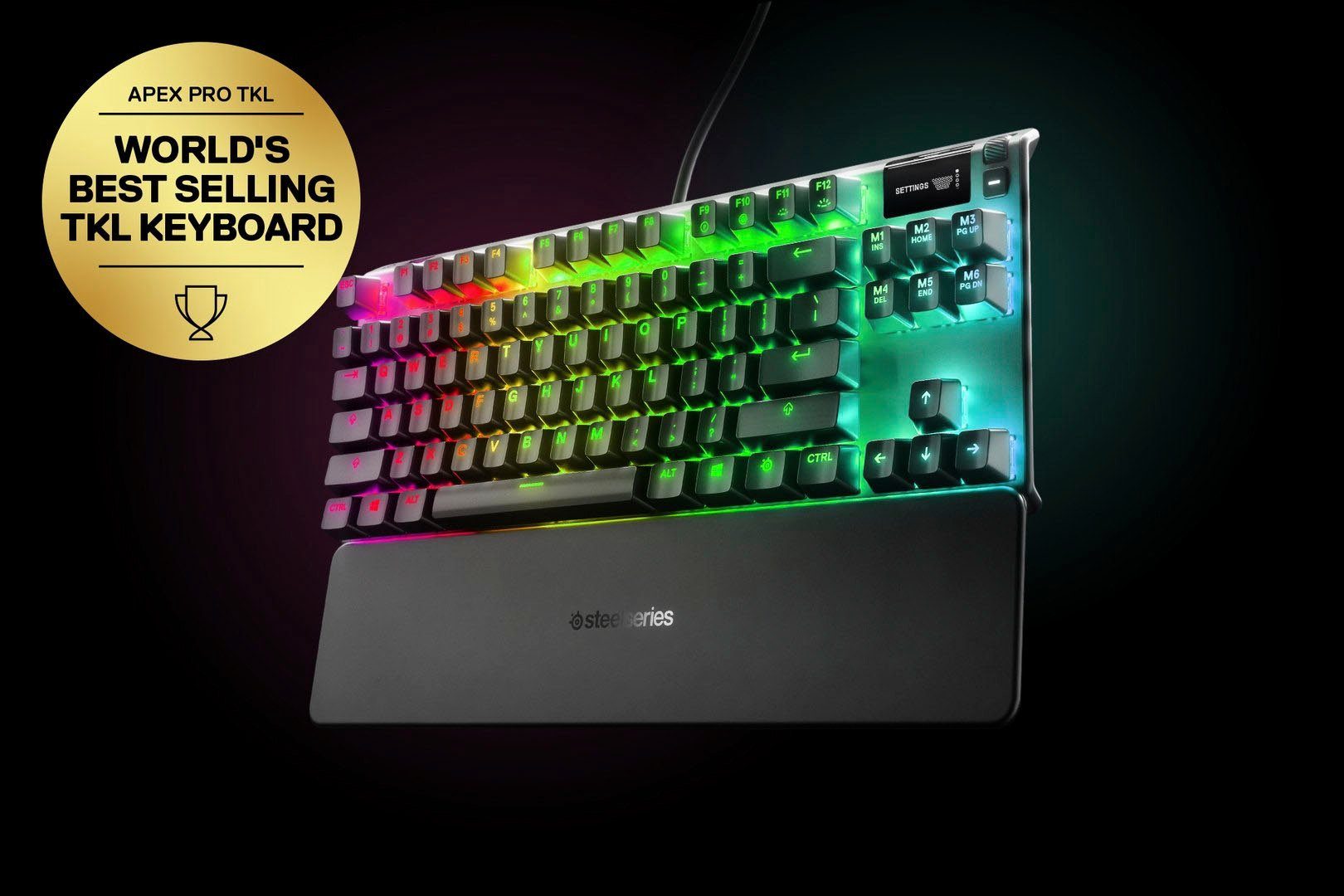 SteelSeries Apex Pro TKL Wireless Gaming-Tastatur, OLED-Smart 