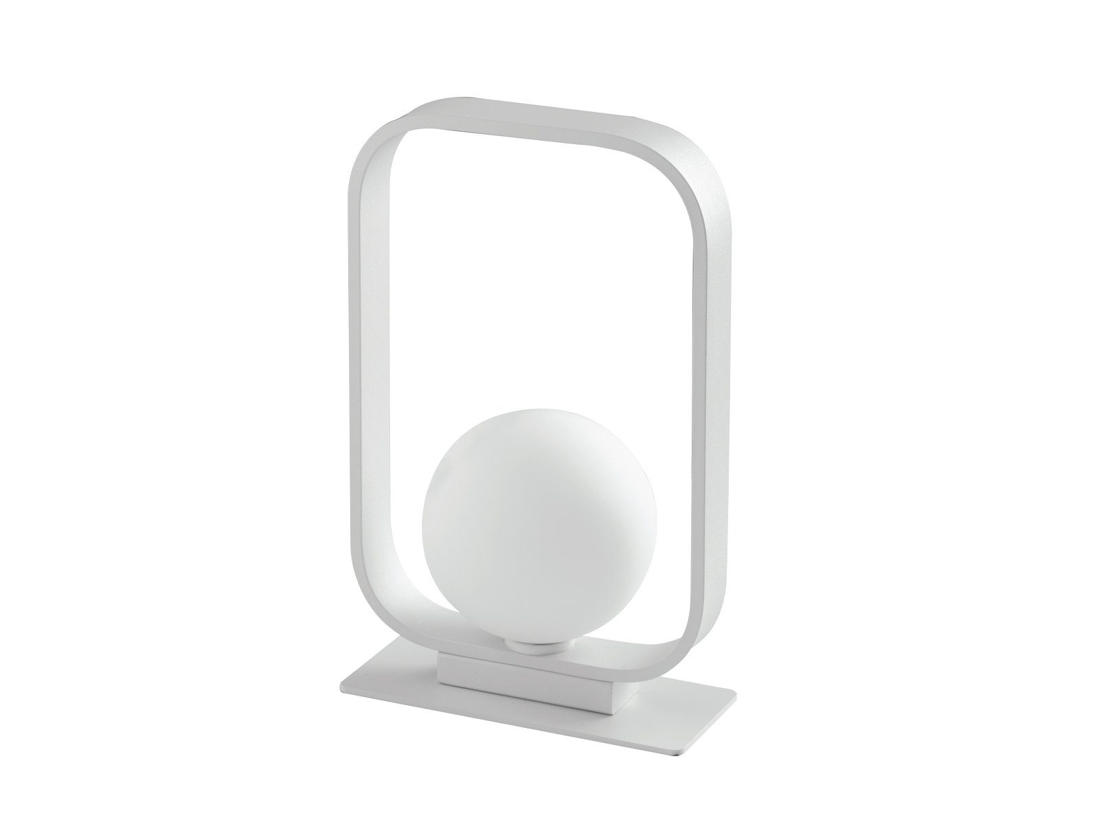 Luce Ambiente Design LED Nachttischlampe mit Glas-Kugel Lampenschirm, Höhe 26cm, Dimmfunktion, LED wechselbar, Warmweiß, klein-e Kugelleuchte innen Bauhaus Tischlampe Sideboard & Fensterbank